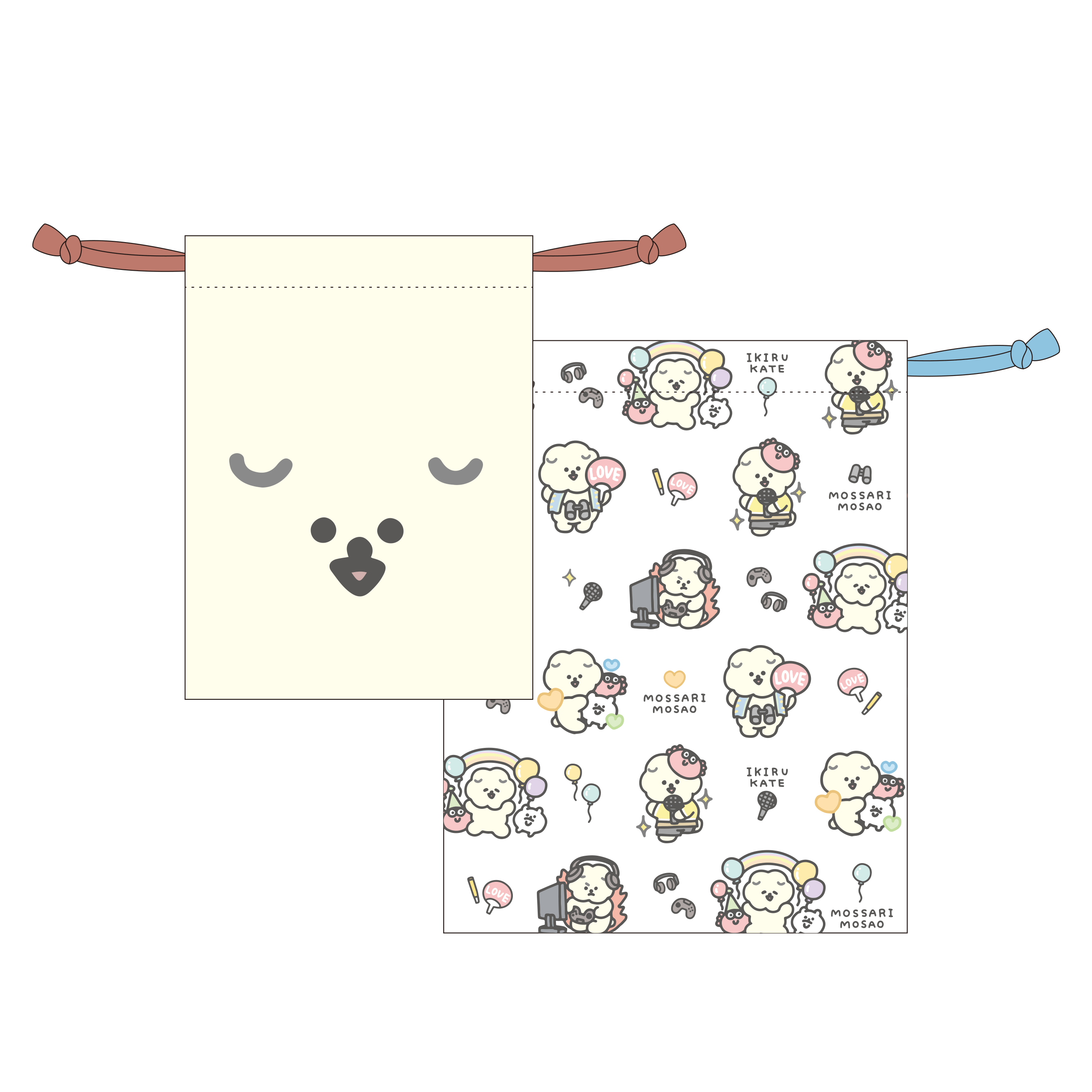 もっさりもさお　２P巾着　IKIRUKATE